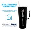 Decorvo NCAA 20 oz. Stainless Steel Tumbler with Handle - Officially Licensed Double Walled Insulated Roadie with Slide Lid and Straw (Florida St - Black) view 3