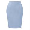Allegra K Wear to Work Pencil Skirts for Women's Business Knee Length High Waist Bodycon Suit Skirt Medium Grey Blue view 1