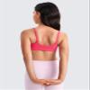 CRZ YOGA Girls Butterluxe Adjustable Spaghetti Strap Sports Bra - Yoga Athletic Casual Scoop Neck Crop Padded Kids Teen Lip Gloss Pink Medium view 2