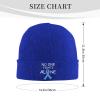 AIZBEGDLU Nobody Fights Alone Prostate Cancer Awareness Ribbon Beanie Hat Unisex Knit Hat Ski Stocking Cuffed Cap Blue view 2