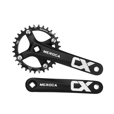 Aomiun Single Speed Square Taper Crankset MTB Crankset 170mm 104 BCD Bicycle Crank Arm Set 32T/34T/36T/38T Narrow Wide Tooth Round Chainring Replacement for Mountain Bike, Commuter Bike