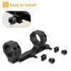 FOCUHUNTER 30mm Scope Mount, Cantilever Picatinny Scope Mount Fit 21mm Picatinny Rail, 1.5 inch Center Height, Slim Profile Offset Dual Ring One-Piece Mount for 30mm Diameter Scope Tube, Aluminum view 4