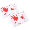 plplaaoo Halloween Costume Blood Socks Blood Handprint Socks Polyester Fabric Soft and Comfortable High Breathable Halloween Decorations Dress Blood Handprint Socks Party Cosplay Decoration view 2