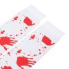 plplaaoo Halloween Costume Blood Socks Blood Handprint Socks Polyester Fabric Soft and Comfortable High Breathable Halloween Decorations Dress Blood Handprint Socks Party Cosplay Decoration view 3