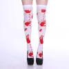plplaaoo Halloween Costume Blood Socks Blood Handprint Socks Polyester Fabric Soft and Comfortable High Breathable Halloween Decorations Dress Blood Handprint Socks Party Cosplay Decoration view 4