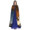 BGSHJVF Beautiful Eiffel Tower Paris Print Halloween Costume Cape For All,Oversized Cosplay Adult Hooded Cloak For Parties,Masquerades view 2