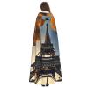 BGSHJVF Beautiful Eiffel Tower Paris Print Halloween Costume Cape For All,Oversized Cosplay Adult Hooded Cloak For Parties,Masquerades view 4
