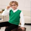 Boys Sweater Vest Kids Solid School Uniform Sleeveless Knit Sweaters Tops 5-14 Years Green view 2