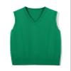 Boys Sweater Vest Kids Solid School Uniform Sleeveless Knit Sweaters Tops 5-14 Years Green view 4