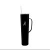 Decorvo NCAA 20 oz. Stainless Steel Tumbler with Handle - Officially Licensed Double Walled Insulated Roadie with Slide Lid and Straw (Alabama Logo - Black) view 1