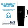Decorvo NCAA 20 oz. Stainless Steel Tumbler with Handle - Officially Licensed Double Walled Insulated Roadie with Slide Lid and Straw (Alabama Logo - Black) view 3