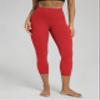 ODODOS Buttery Soft Lounge Yoga Leggings with Pockets for Women Cropped Length 23" High Waist Yoga Pants, Red, Small view 2