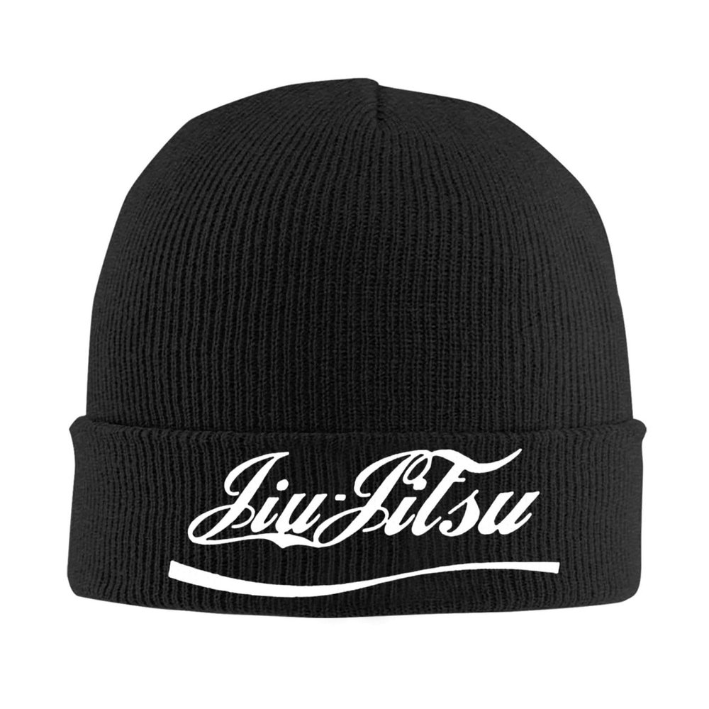 AIZBEGDLU Jiu Jitsu Beanie Hat Unisex Knit Hat Ski Stocking Cuffed Cap Black