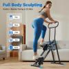 HXD-ERGO Stair Stepper for Home Gym,Folding Vertical Climber Cardio Exercise Machine,Stair Climber for Full Body Workout with Adjustable Handlebar for Women & Men(Black) view 2