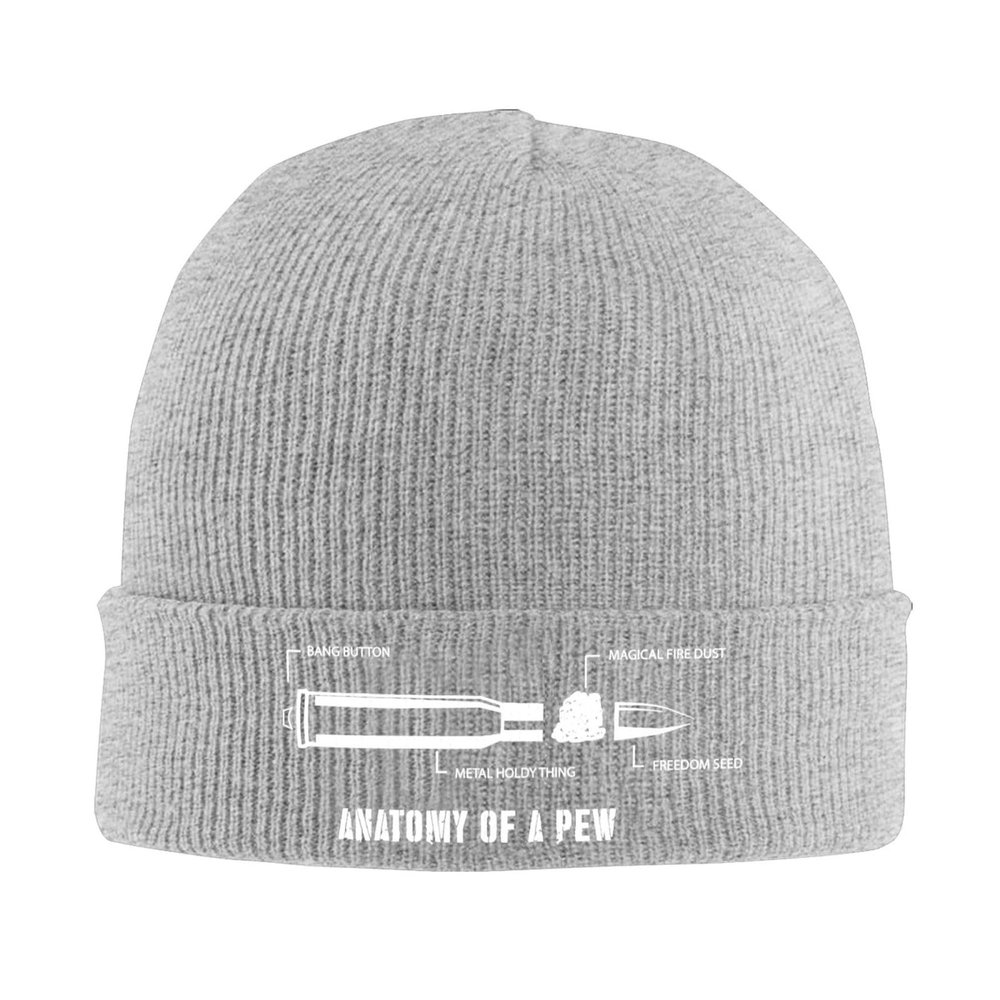 AIZBEGDLU The Anatomy of A Pew Beanie Hat Unisex Knit Hat Ski Stocking Cuffed Cap Gray