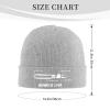 AIZBEGDLU The Anatomy of A Pew Beanie Hat Unisex Knit Hat Ski Stocking Cuffed Cap Gray view 2