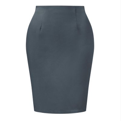 Allegra K Wear to Work Pencil Skirts for Women's Business Knee Length High Waist Bodycon Suit Skirt X-Small Grey