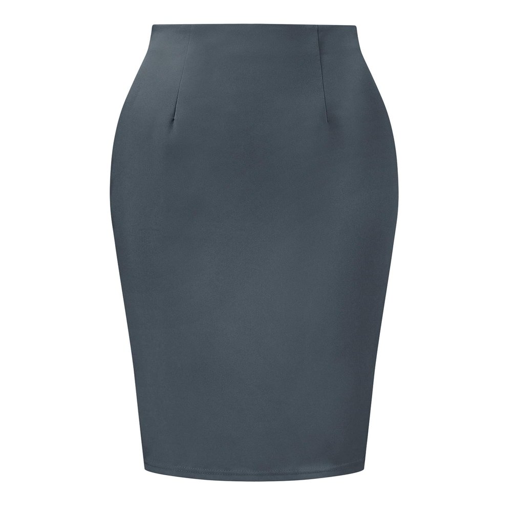Allegra K Wear to Work Pencil Skirts for Women's Business Knee Length High Waist Bodycon Suit Skirt X-Small Grey