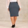 Allegra K Wear to Work Pencil Skirts for Women's Business Knee Length High Waist Bodycon Suit Skirt X-Small Grey view 3