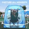 All Weather Proof Pod Sports Tent,Outdoor Weather Tent Sports Pod Pop Up Shelter with Sealed Floor,Pop Up Screen House with Carry Bag,Screen Room for Sport Event,Camping,Fishing-51"x51"x62"Blue view 2