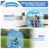 All Weather Proof Pod Sports Tent,Outdoor Weather Tent Sports Pod Pop Up Shelter with Sealed Floor,Pop Up Screen House with Carry Bag,Screen Room for Sport Event,Camping,Fishing-51"x51"x62"Blue view 4