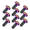 ciciTree 10Pcs Colorful Titanium M5x12mm Bicycle Bike Water Bottle Cage Holder Bolt view 3