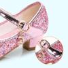 Dressnu Princess Shoes Sequins Girls High Heels Shoes Performance Blue 6 view 3