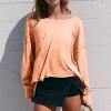 Trendy Open Back Tops for Women, Long Sleeve Workout Shirts Backless Gym Yoga Athletic T-shirt Running Crop Top view 2