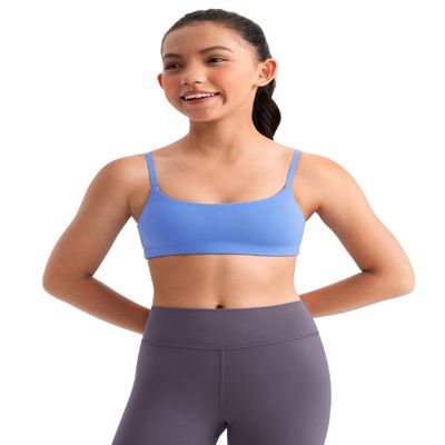CRZ YOGA Girls Butterluxe Scoop Neck Sports Bra Wild Indigo Small