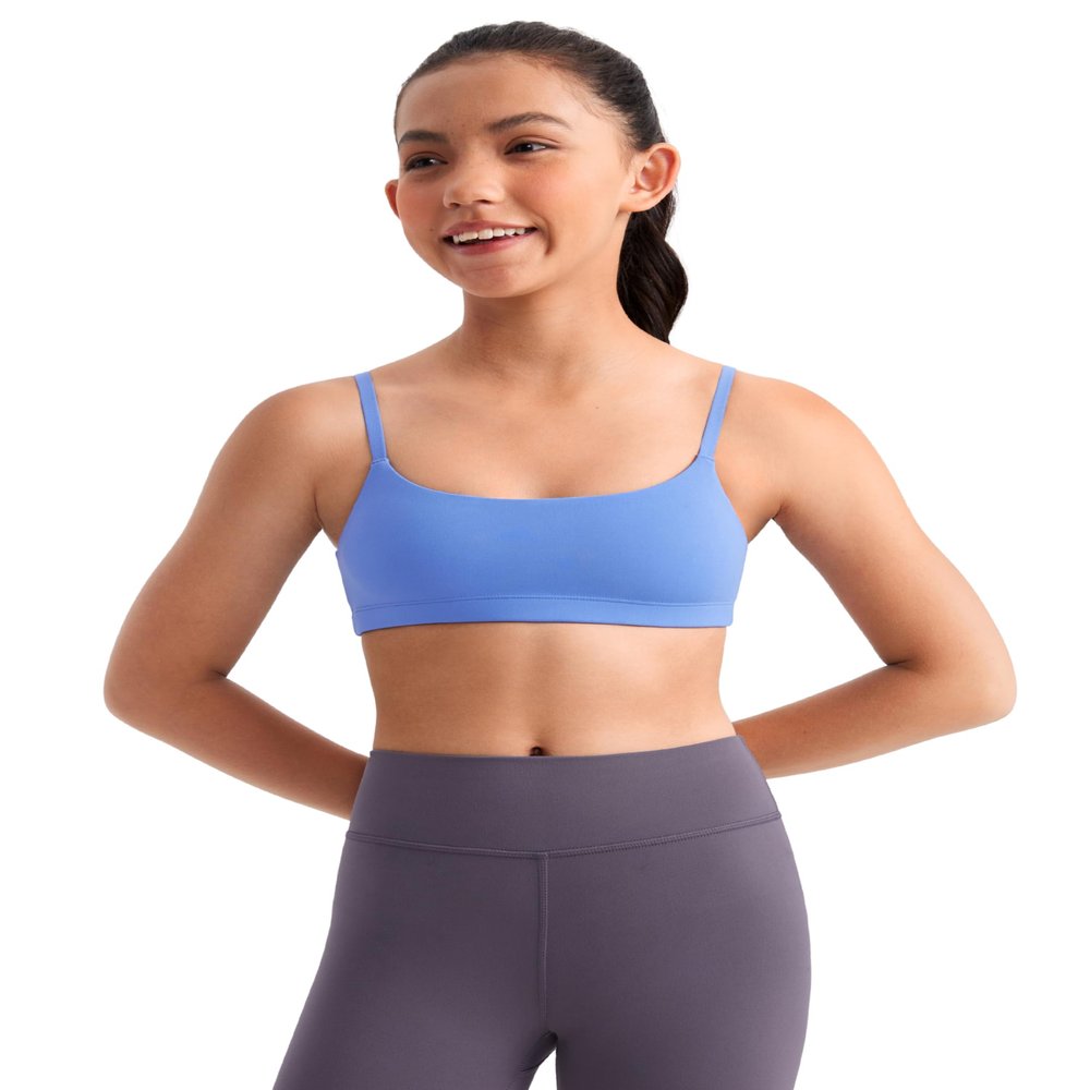 CRZ YOGA Girls Butterluxe Scoop Neck Sports Bra Wild Indigo Small