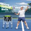 YooKoo Tennis Ball Hopper for 150 Balls, Tennis Ball Basket for Serve Training, Foldable Tennis Ball Cart with Storage Bag, Portable Pickleball Baseball Hopper Basket view 3
