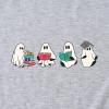 Epokay Ghostly Bookworms Graphic Tees for Women Cute Mischievous Little Ghosts Love of Book Halloween Adorable T-Shirt view 3