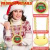 3 Pcs Large Christmas Ugly Sweater Medals Trophy Prize, 6 Inch Jumbo Chain Medals, 1st 2nd 3rd Place Award for Ugly Sweater Contest, Ugly Christmas Ornament Ugly Sweater Decorations Supplies Gift view 3