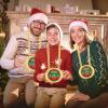 3 Pcs Large Christmas Ugly Sweater Medals Trophy Prize, 6 Inch Jumbo Chain Medals, 1st 2nd 3rd Place Award for Ugly Sweater Contest, Ugly Christmas Ornament Ugly Sweater Decorations Supplies Gift view 4
