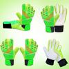 Jalunth Soccer Goalkeeper Goalie Gloves Kids Youth Goal Keeper Field Player Glove Boys Girls Ages 7-8 Years Old Anti-Slip Latex Palm Soft Pu Hand Back Size 6 Green White view 2