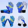 Jalunth Soccer Goalkeeper Goalie Gloves Kids Youth Goal Keeper Field Player Glove Boys Girls Ages 7-8 Years Old Anti-Slip Latex Palm Soft Pu Hand Back Blue White Size 6 view 2