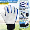 Jalunth Soccer Goalkeeper Goalie Gloves Kids Youth Goal Keeper Field Player Glove Boys Girls Ages 7-8 Years Old Anti-Slip Latex Palm Soft Pu Hand Back Blue White Size 6 view 4