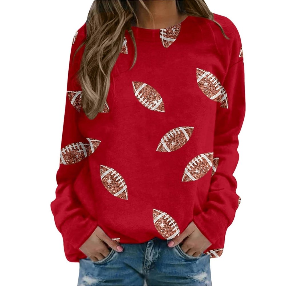 Gold Sequin Jacket Season Sweatshirt For Women Women Hoodies Football Shirts For Girls Chargers Shirt Women Shirt Football Soccer