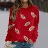 Gold Sequin Jacket Season Sweatshirt For Women Women Hoodies Football Shirts For Girls Chargers Shirt Women Shirt Football Soccer view 4