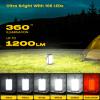 Glocusent 106 LED Camping Lights, Up to 80Hrs, 5000mAh Camping Lantern Rechargeable with 5 Brightness 3 Modes & SOS, IP68 Waterproof, Max 1200LM, Lanterns for Power Outages Hiking Emergency Hurricane view 2