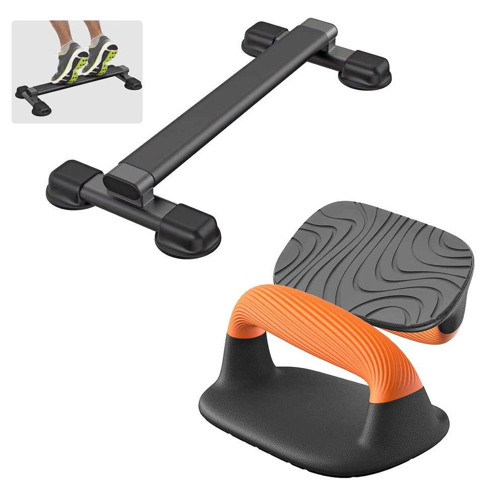 Heavy Duty Calf Raise Bar & Push Up Bars Set for Home Gym