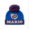 Super Mario Nintendo Boys Beanie Hat and Glove Set | Kids Blue and Red Knitted Bobble Hat view 3
