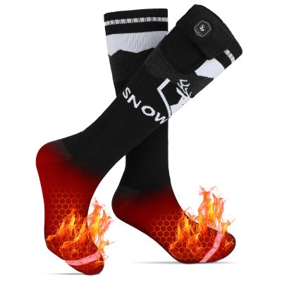 SNOW DEER Upgraded Rechargeable Electric Heated SocksUltimate Foot Warmer for Men & Women, Perfect for Skiing, Camping, Hiking, Motorcycling, &Outdoor Riding in Winter (XL)