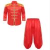 Agoky Mens 2Pcs Hippie Music Star 1960s Halloween Xmas SGT Sergeant Pepper Jacket with Pants Red Small view 3