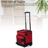 43L Large Capacity Red Rolling Cooler, Wateright Foldable Rolling Insulated Box with Wide Base and All Terrain Wheels for Camping, Picnic view 3