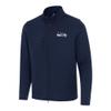 Antigua Men's College Navy Seattle Seahawks Objection Full-Zip Jacket view 1