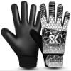 seekingon Soccer Goalie Gloves Youth, Football Goalkeeper Gloves for Kids Boys Youth Children Double Wrist Protection Along 4mm Super Grip Palm (White/Black, Size 4 Suitable for 6-9 Years) view 1