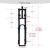 MLIKYRGK Mountain Bike Air Suspension Fork 26/27.5/29inch Double Shoulder DH Front Fork Travel 140mm QR 1-1/8" Straight Tube Manual Lockout Magnesium Aluminum Alloy(Black with Damping,26") view 2