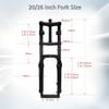 MLIKYRGK Bike Air Suspension Fork 20/26inch 4.0 Fat Tire Double Shoulder Snow Beach Fat Fork 130mm Travel QR 9 * 135mm Rebound Adjustment Front Forks Straight Tube Manual Lockout Matte Black(20") view 2