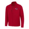 Antigua Men's Red New England Patriots Objection Full-Zip Jacket view 1